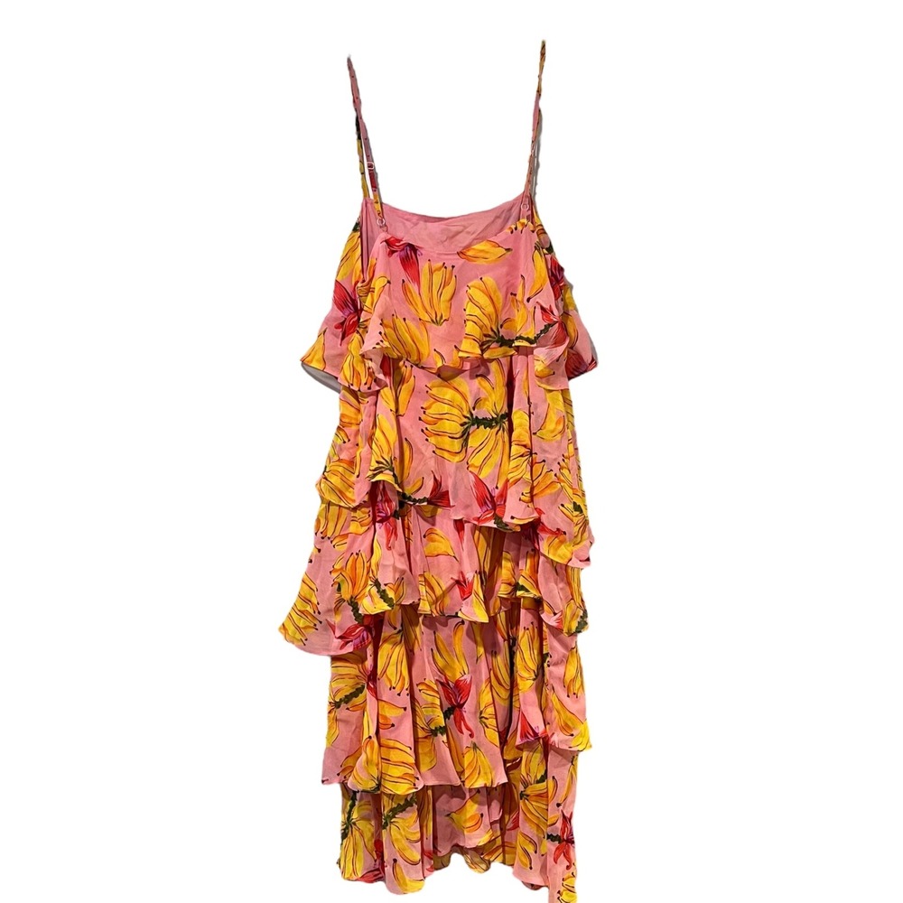 Farm Rio Banana‎ Taste Sleeveless Chiffon Dress Size M - Picture 9 of 12